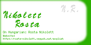 nikolett rosta business card